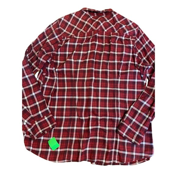 Eddie Bauer Shirt L Women Buttondown Red White Plaid - Picture 3 of 6